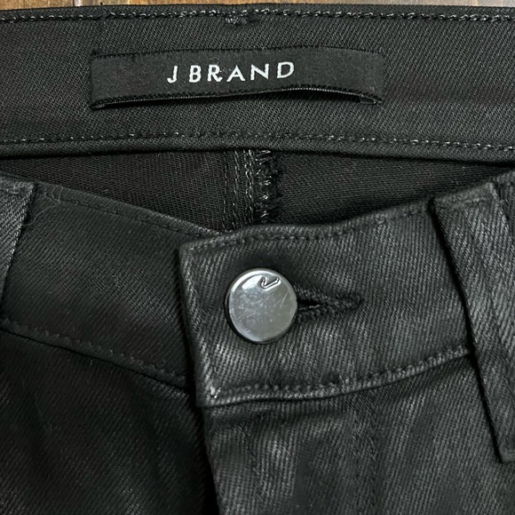 J BRAND Super Skinny Stretch Black Lacquer Jeans Size 26, Excellent Condition - Picture 3 of 8